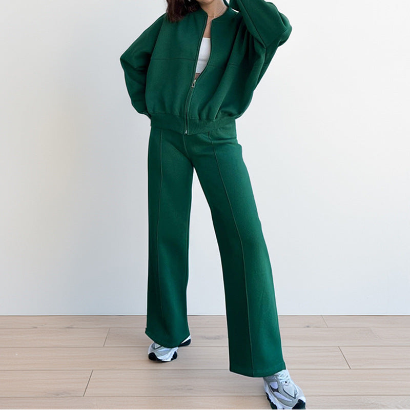 European And American Women's Clothing Suit Fashion Solid Color Casual Loose