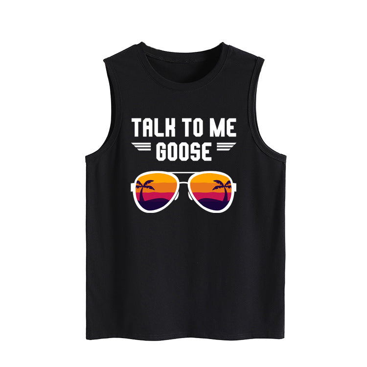 Letter Sleeveless Strap European And American Women's Top