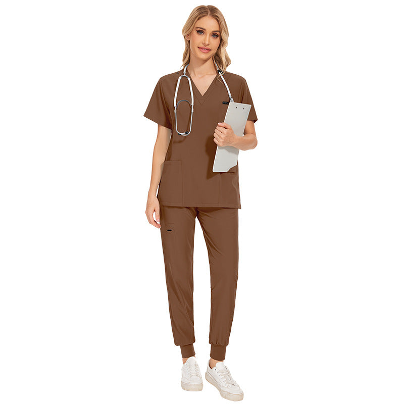 Mint-green Short-sleeve Nurse Jogging Workwear