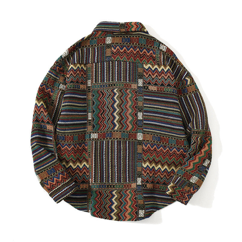 Men's Japanese Style Retro Loose Casual Shirt