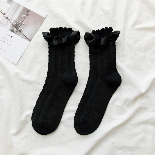 Japanese Cute Lolita Lace Bunching Socks