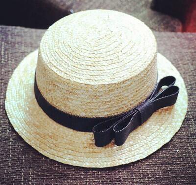 Mesh Polka Dot Bow Straw Women's Straw Hat