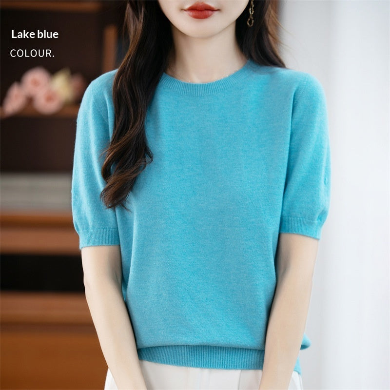 Women's Loose Casual Short-sleeved Minimalist Sweater