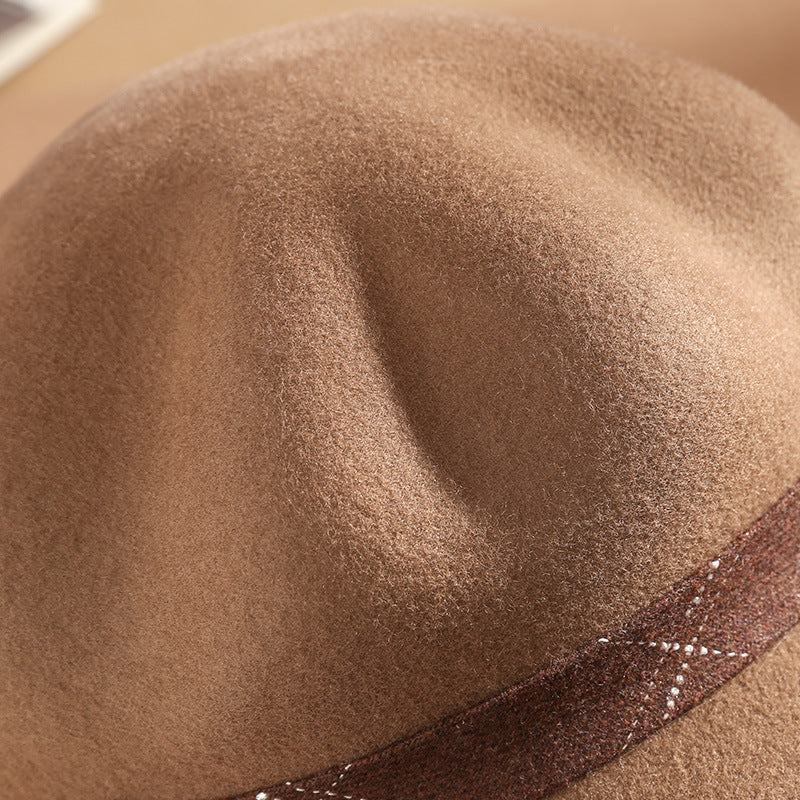 Women's Autumn And Winter Woolen Top Hat
