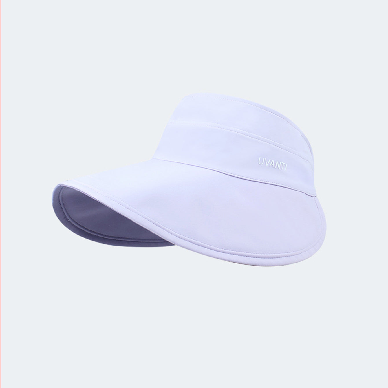 Solid-color Simple Double-sided Wide-brimmed Hat With Empty Crown, Light And Fresh Outdoor Wrap-around Style Large Brim, With Storage Function For Sun Protection.
