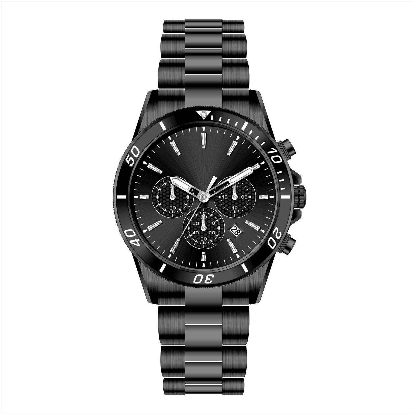 High-End Business Steel-Strap Mens Quartz Watch