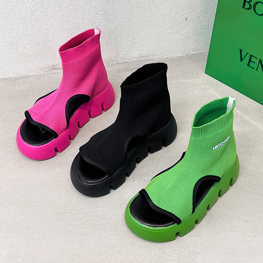 Women's Roma Flyknit Flip-On Platform Sandals