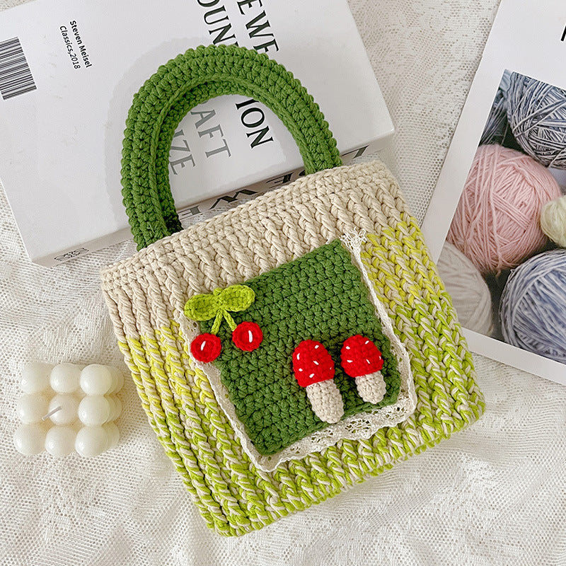 Handmade Sunflower Handbag Woven With Yarn