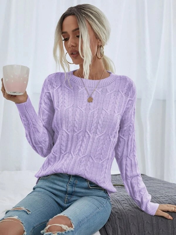 Idle Style Solid Color Sweater Women's Autumn And Winter Soft Glutinous