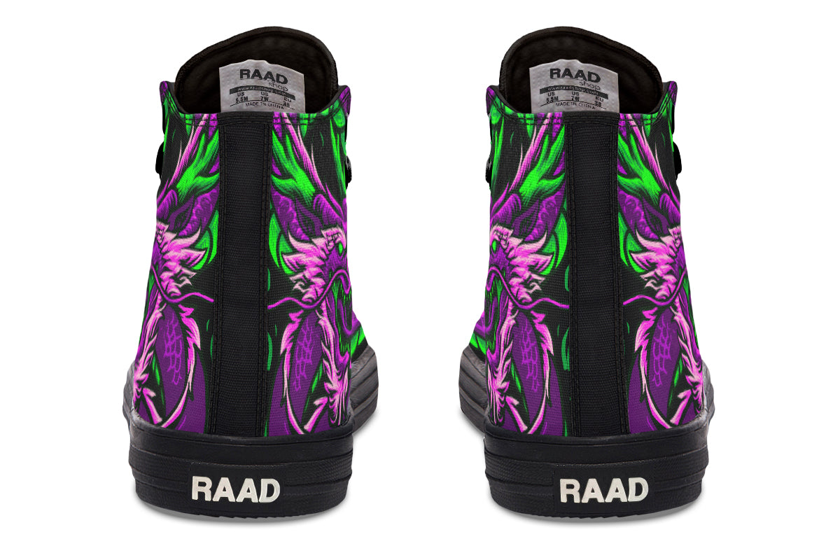 Men's And Women's Fashion Color Printing High-top Canvas Shoes