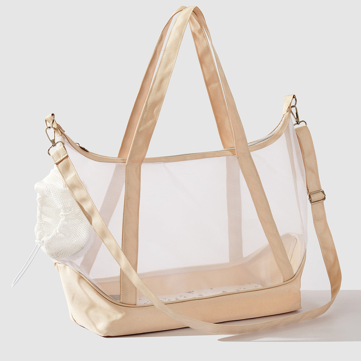 Transparent Solid Color Nylon Cat Portable Pet Shoulder Bag