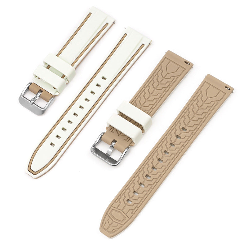 match 20mm Mercury Moon Two-color Silicone Strap