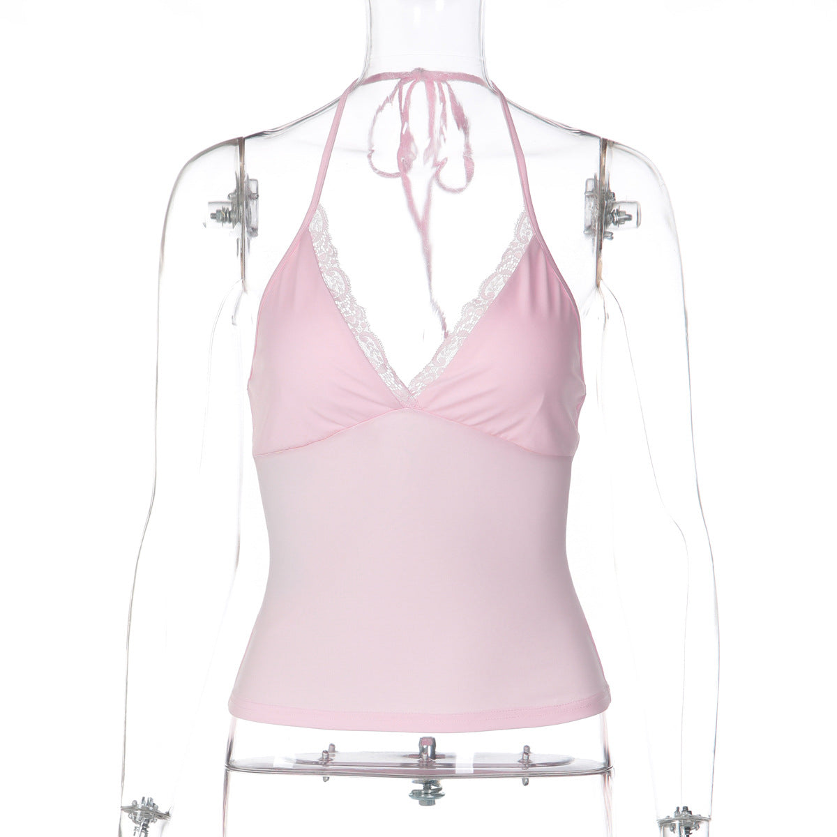 Womens Allure-Driven Low-Cut V-Neck Slim-Fit Camisole Top