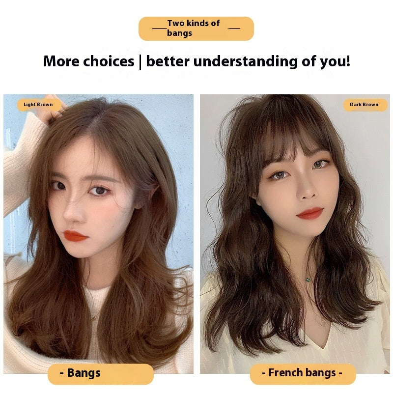 Long Curly Full Human Hair Full-head Wig