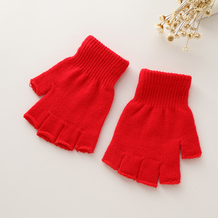 Solid Color Magic Gloves Warm Dew Finger Plush