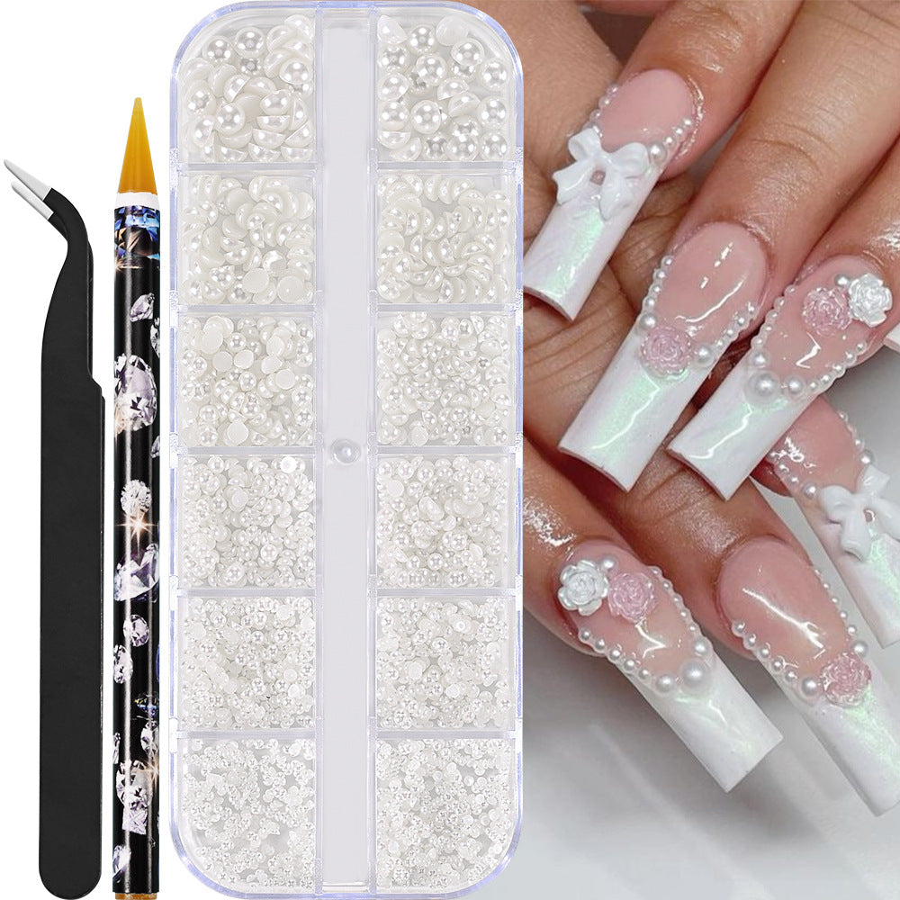 Nail Drill Accessories AB Mixed Color 12 Grid Strip Box Illusion