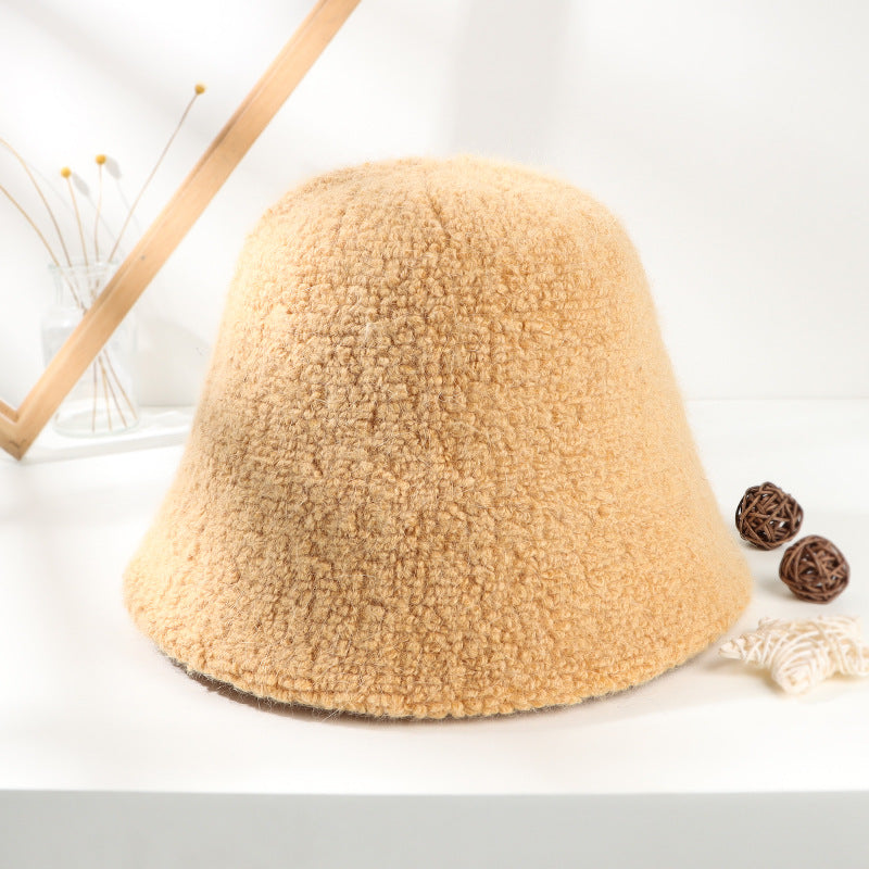 Female Fisherman Hat Alpaca Bucket Gentle