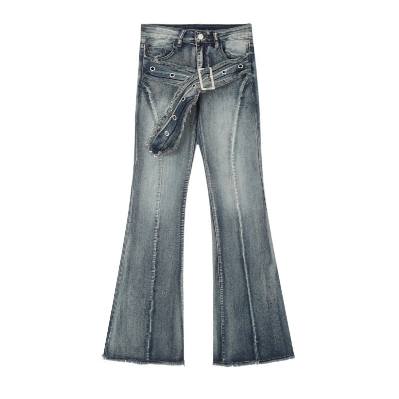 Retro Flared Jeans High Waist Slimming Super