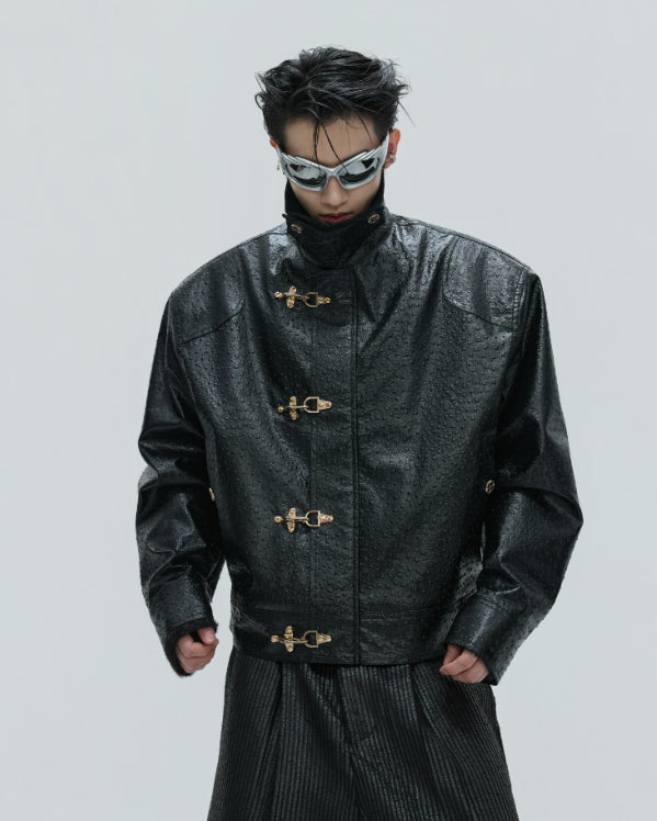 Lining Padded Jacket Leather Coat