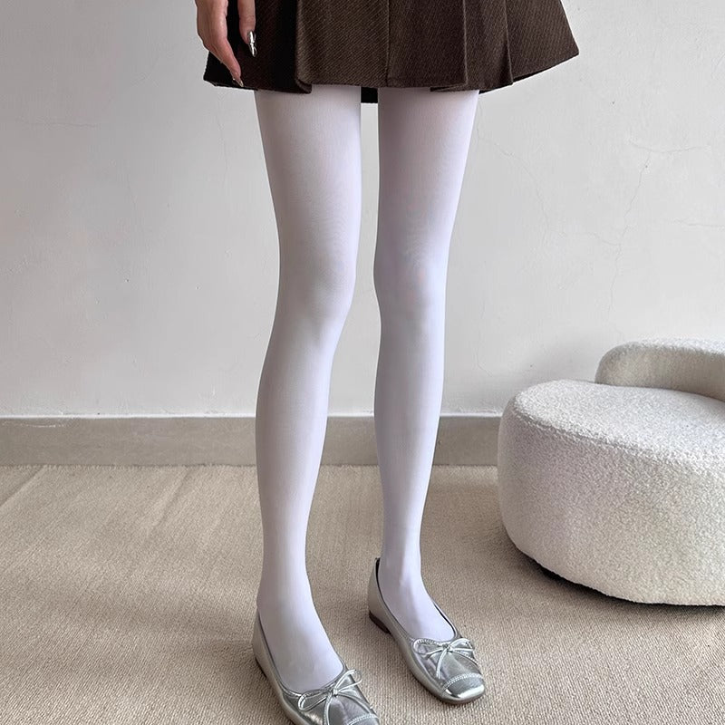 Womens Retro Low-Pressure Coffee Velvet Tights For FallWinter