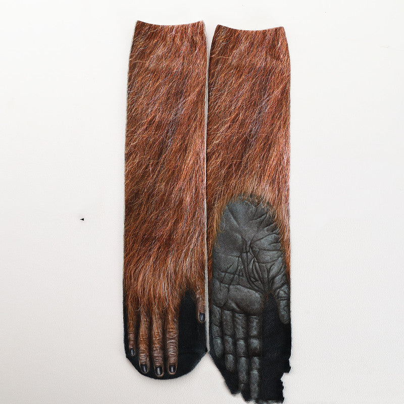 Heat Transfer 3D Printing Socks Animal Hoof Long Tube