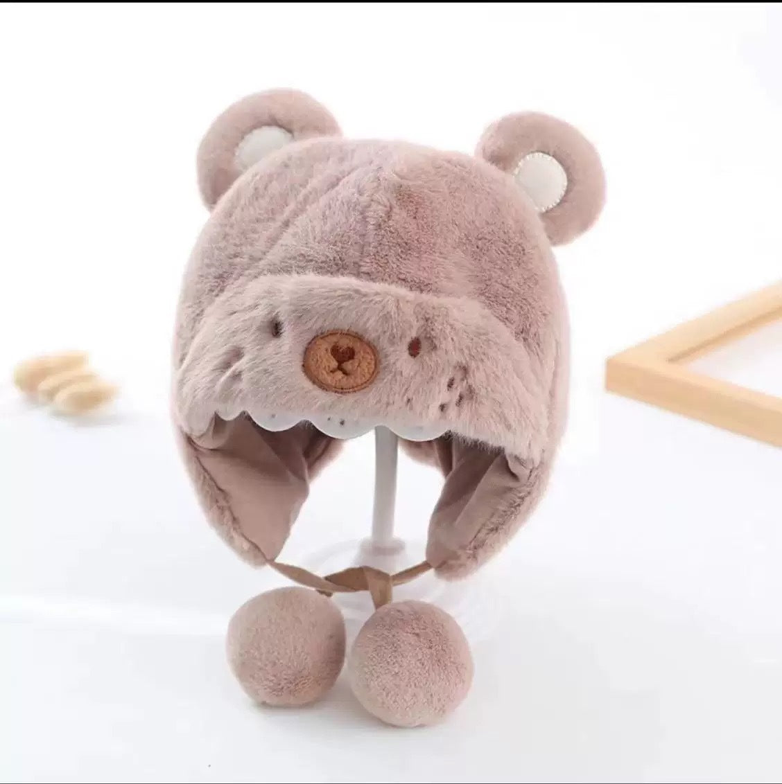 Baby Hat Cute Plush Warm Earflaps Cap