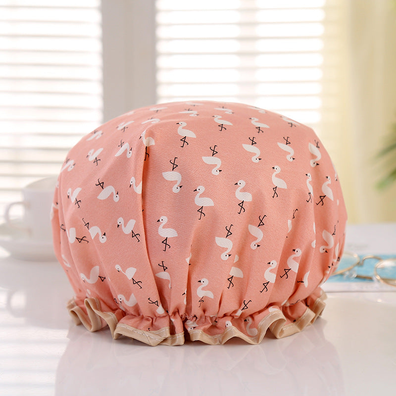 Double-layer Waterproof Shower Cap Disposable Hair