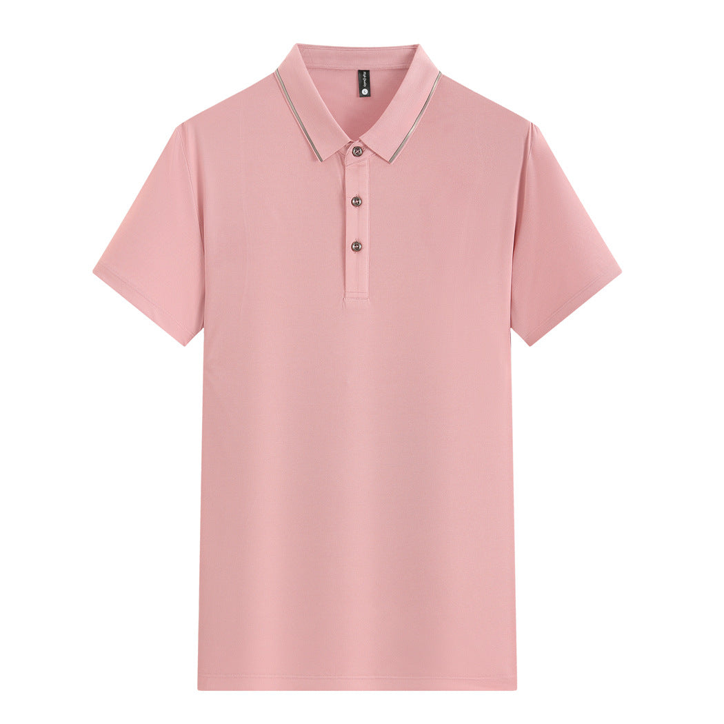 Combed Tight Mercerized Cotton Silver Polo Shirt