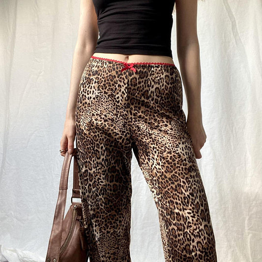 American Vintage Leopard Print Knitted Trousers