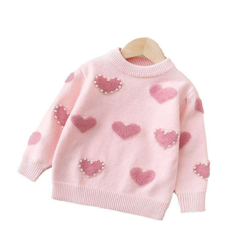 Pigestriktrøje Strik Pullover Cardigan Top