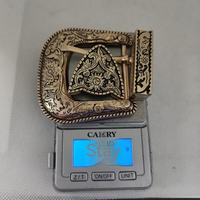 Retro Europe And America Ethnic Style Black Pattern Metal Belt Buckle