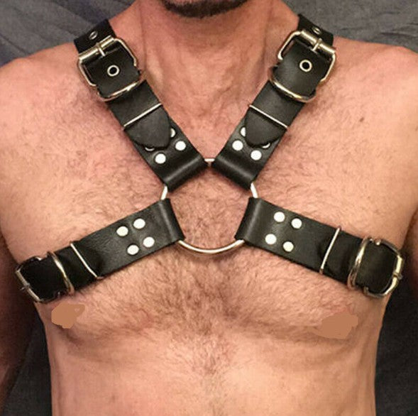 Men's Leather Shoulder Strap Shoulder Costume Accessories
