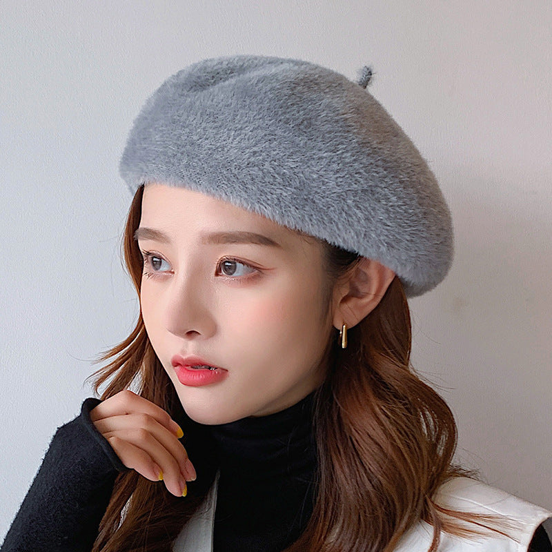 Women's Fashion Mink Hair Beret Leisure