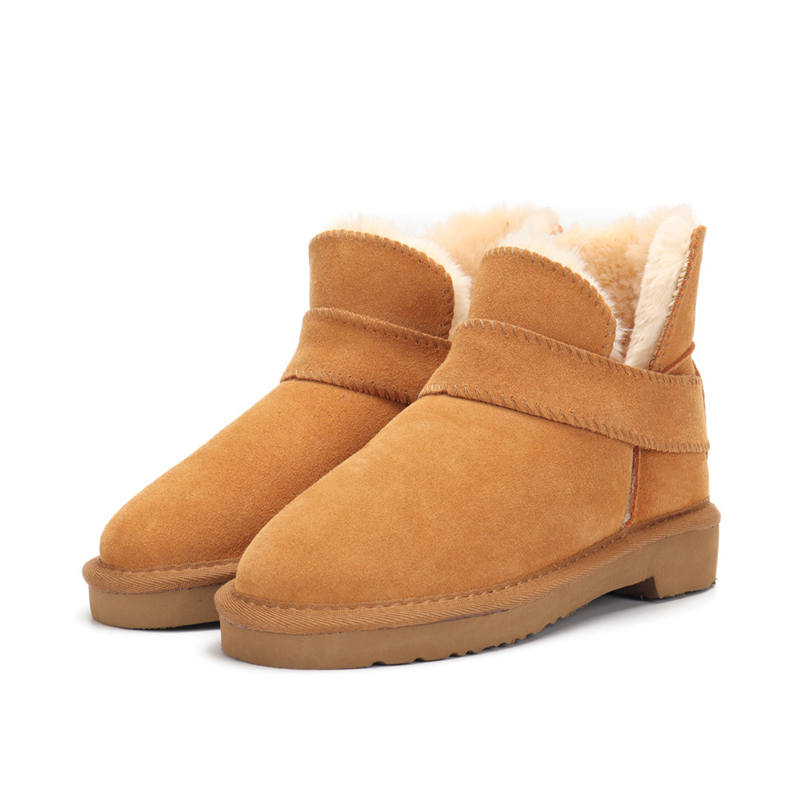 Pendant Bowknot Women's Sheepskin Boots