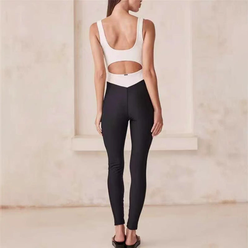 Bar Mave Slank Pasform Kontrastfarve Vitalitets-Jumpsuit