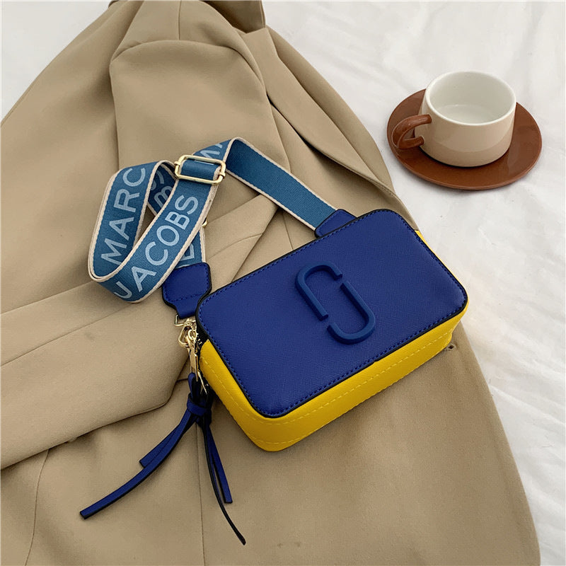 Taske, moderigtig, bred skulderrem, crossbody, lille taske, moderigtig, all-match lille firkantet taske