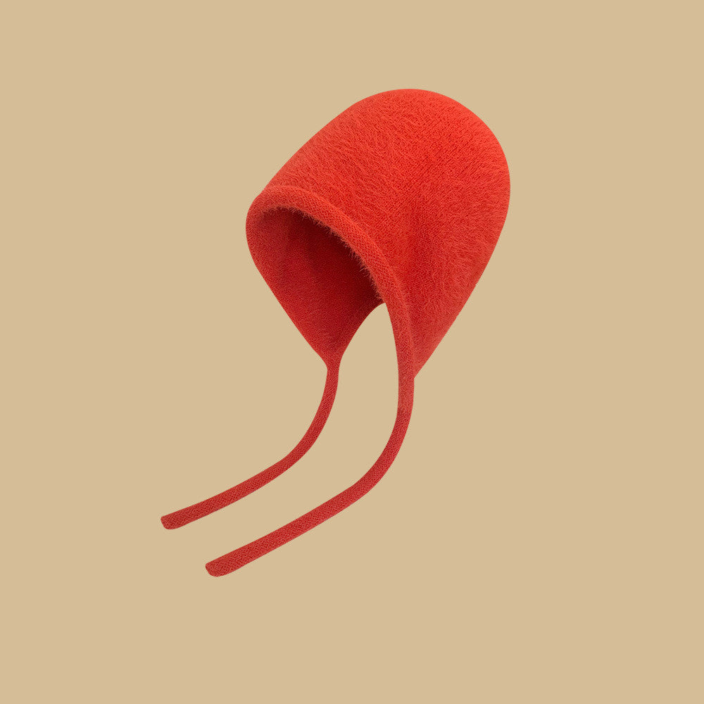 Women's Solid Color Mink Velvet Strap Fisherman Hat