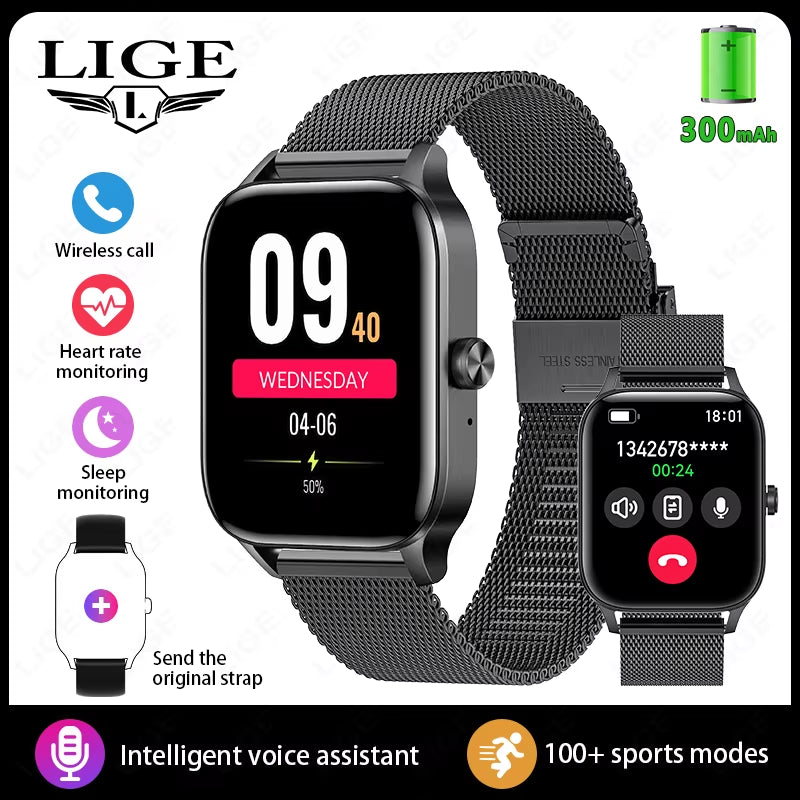 Fashion Smart Watch Women 1.85” HD Screen Custom Watch Face Women’S Health Monitor Watch Bluetooth Call Sports Smartwatches