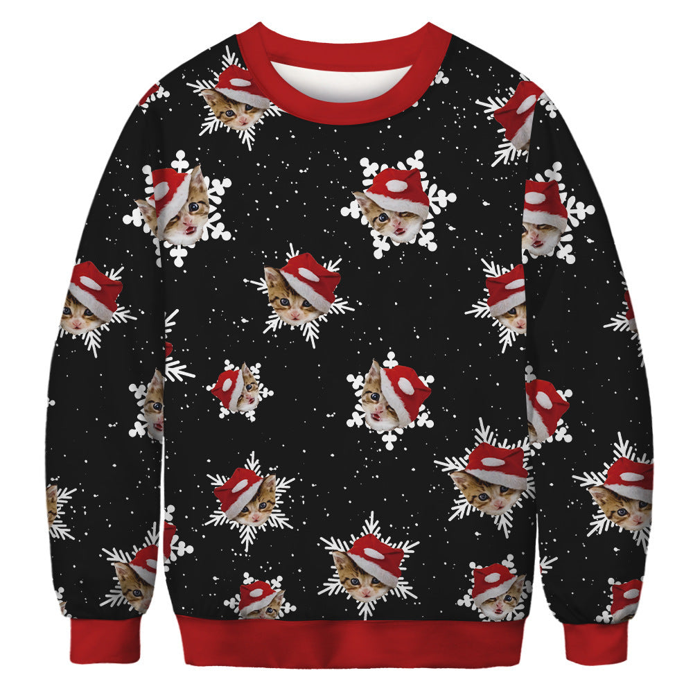 Printed Crew Neck Sweatshirt Autumn And Winter Long Sleeve Loose Women