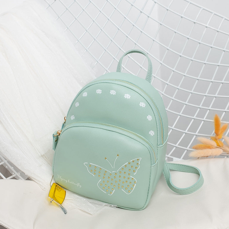 Printed Mobile Phone Bag, Rivet Butterfly Backpack