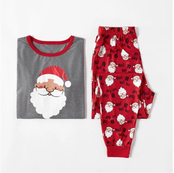 Julepyjamassæt med lange ærmer til forældre og børn med print
