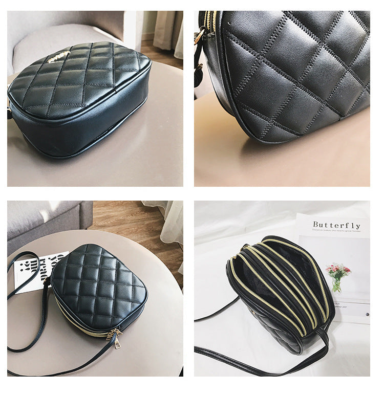 Korean Retro Fashion Multi-layer Small Square Bag
