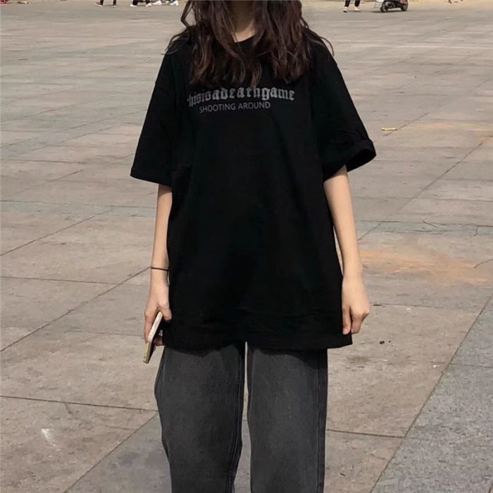 Loose Korean Style Short Sleeve T-shirt Women's Design Sense