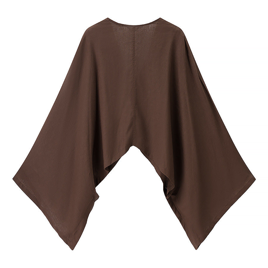 Asymmetrical Kimono-style Outerwear Top