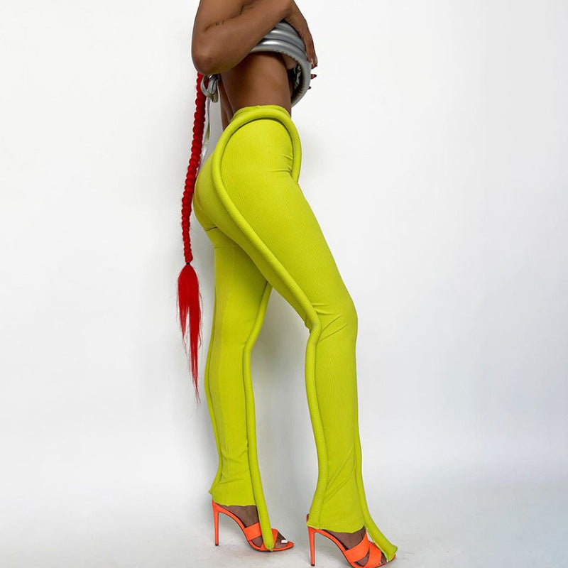 High-waisted Hip-fitting Sports And Leisure Trousers