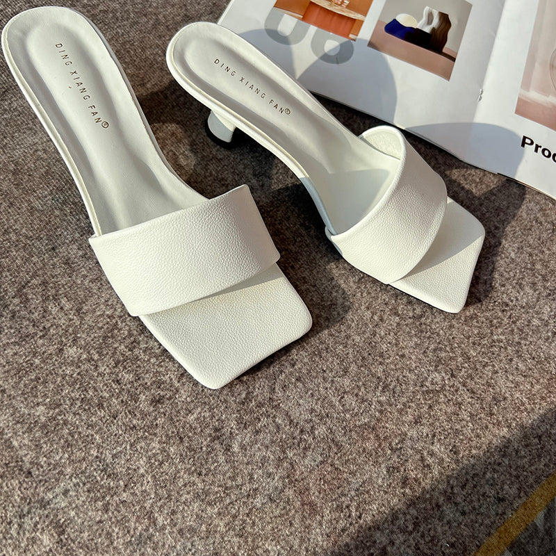 Square Head One Word Sandals Simple Outdoor Roman