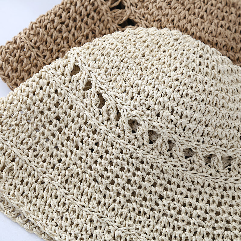 Fisherman's Hat Children's Woven Straw Hat Foldable Korean