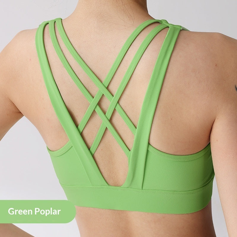 Integrated Fixed Cup Sports Shockproof Women's High-Intensity Running Fitness Vest