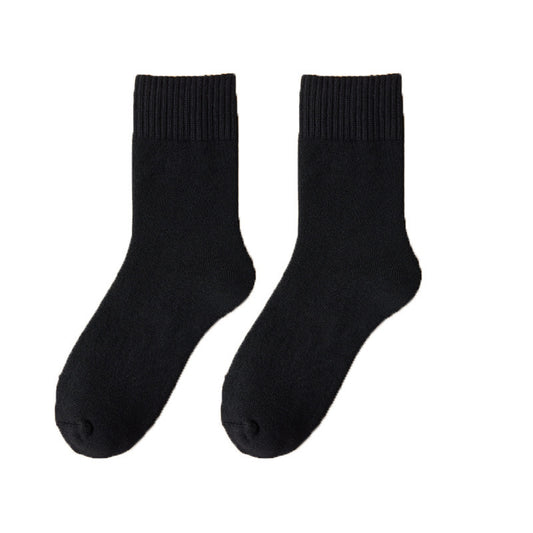 Autumn And Winter Thickening Men's Socks Terry Middle Tube Napping Winter Warm