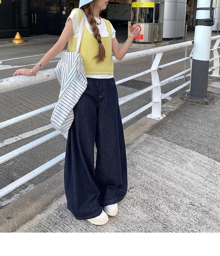 Loose Slimming And Straight Casual Mop Wide Leg Pants